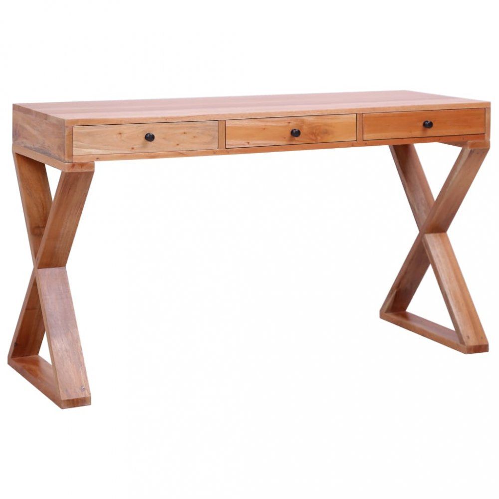 Psací stůl masivní mahagonové dřevo Dekorhome Přírodní - DEKORHOME.CZ