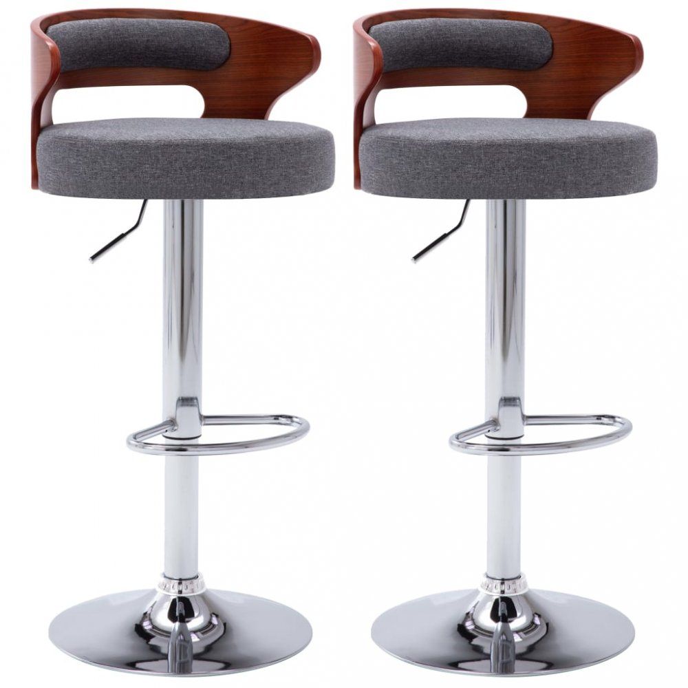 Barové židle 2 ks umělá kůže / dřevo / kov Dekorhome Tmavě šedá - DEKORHOME.CZ