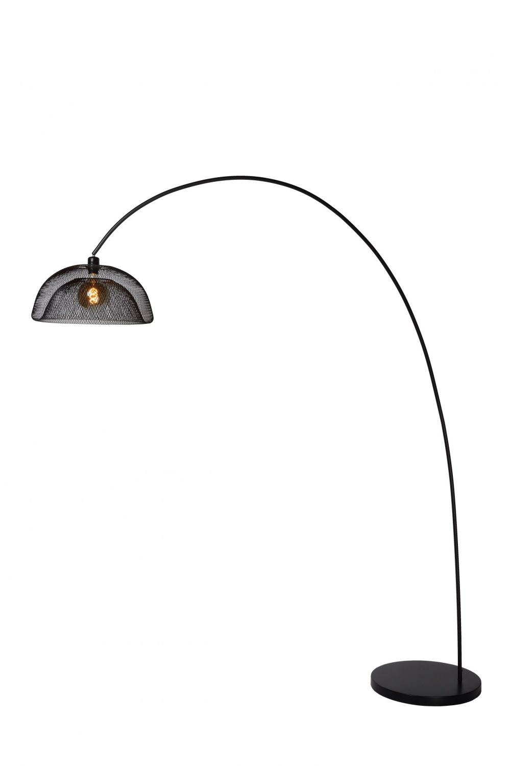 LUCIDE Mesh Black stojací lampa Ø 46 cm - STERIXretro