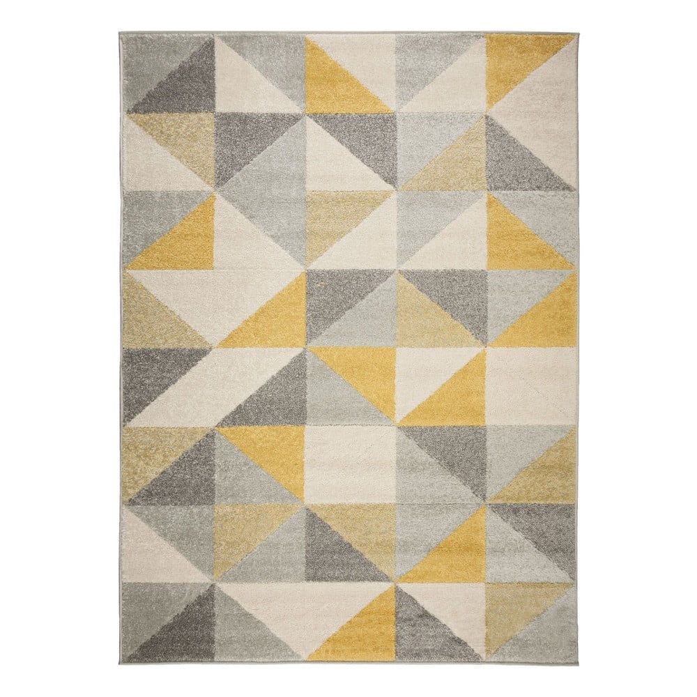 Šedo-žlutý koberec Flair Rugs Urban Triangle, 133 x 185 cm - Bonami.cz