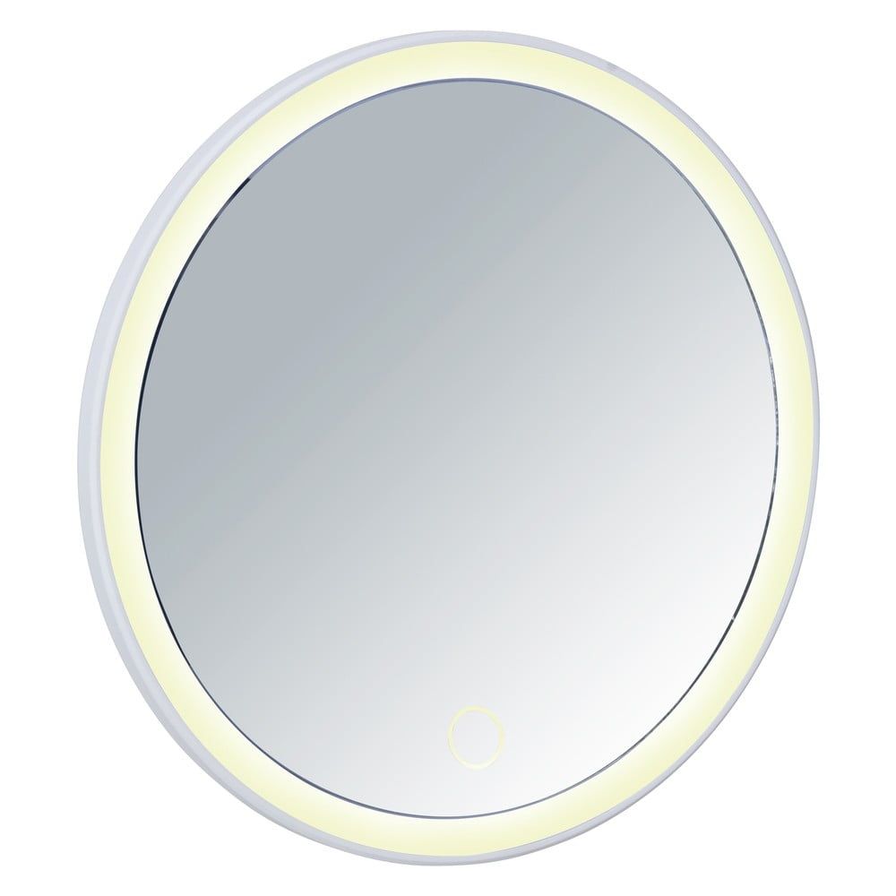 Bílé zrcadlo s LED osvícením Wenko Isola - Bonami.cz