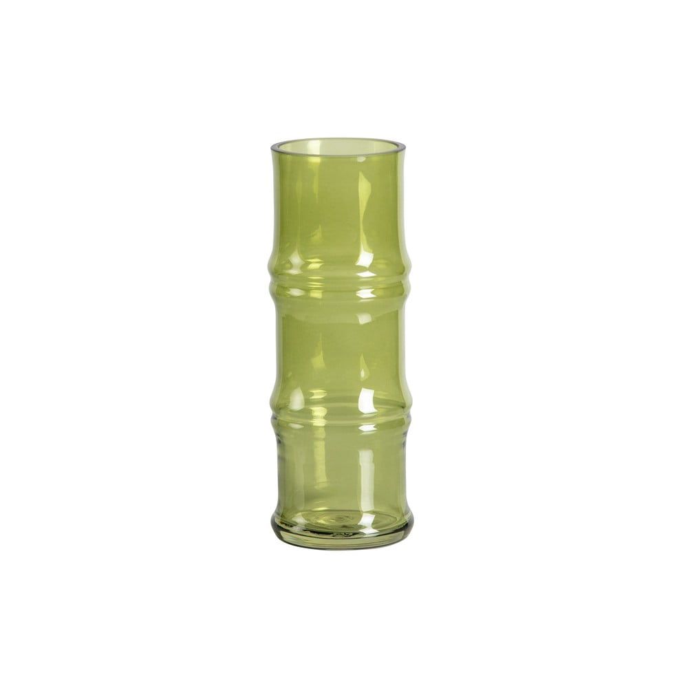 Zelená skleněná váza WOOOD Kane, výška 25 cm - Bonami.cz