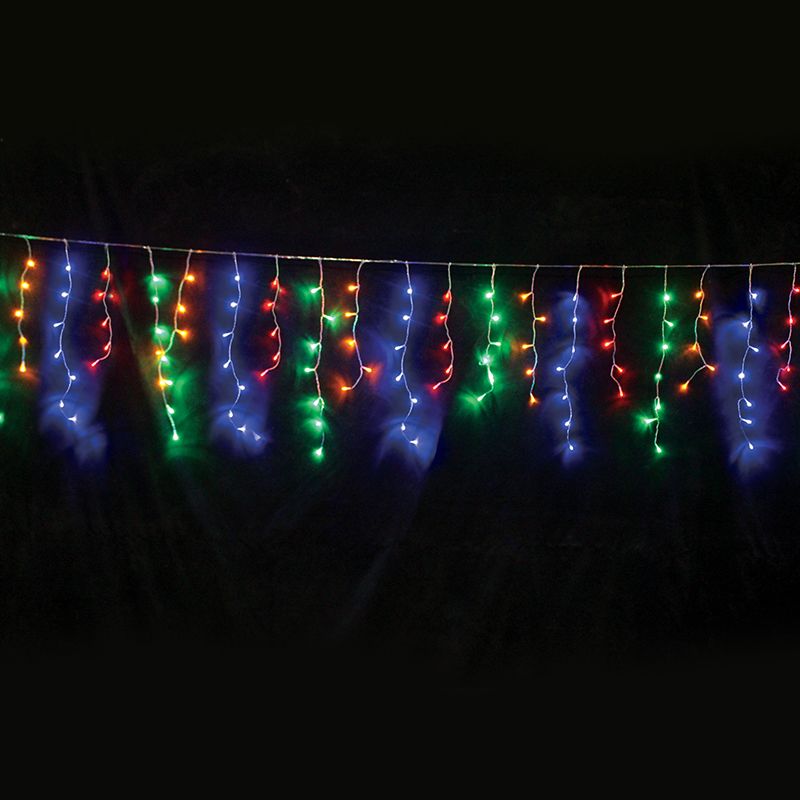 ACA DECOR LED vánoční světelný závěs, 3x0,6m, RGB barva světla, IP44, 144 LED, 8 funkcí - STERIXretro