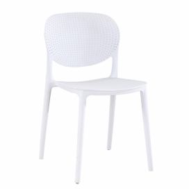 Plastová židle FEDRA stohovatelná Tempo Kondela Bílá