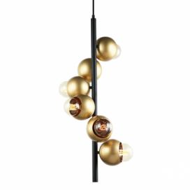 Italux závěsné stropní svítidlo Malmo 6x40W | E27 - zlatá, černá