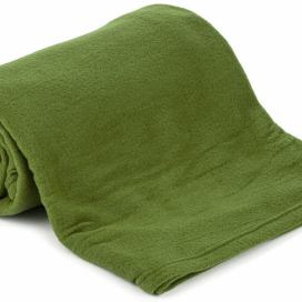 Jahu fleecová deka uni zelená khaki 150x200 cm