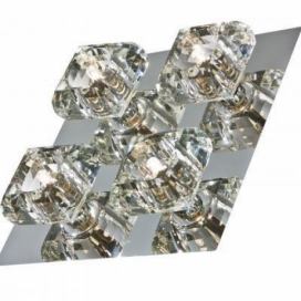 Azzardo AZ0492 přisazené stropní svítidlo Rubic 4 Top 4x40W | G9 | IP20 - chrom, sklo