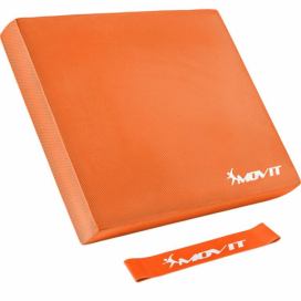 MOVIT Balanční polštář s gymnastickou gumou - oranžová