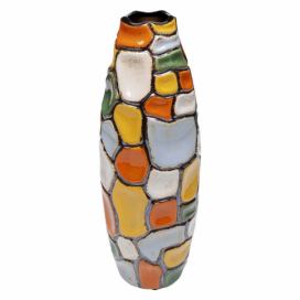 Bonami.cz: Barevná kameninová váza Kare Design Jolly Spots, výška 41 cm
