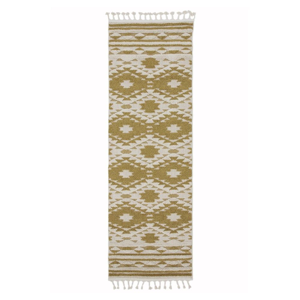Žlutý koberec Asiatic Carpets Taza, 80 x 240 cm - Bonami.cz