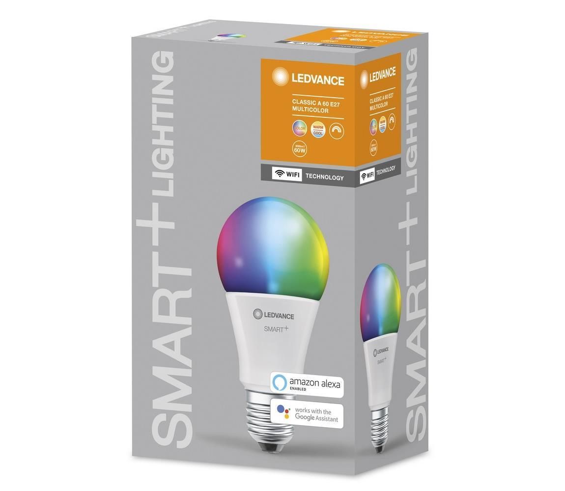 Ledvance LED RGBW Stmívatelná žárovka SMART+ E27/9W/230V 2700K-6500K - Ledvance  -  Svět-svítidel.cz
