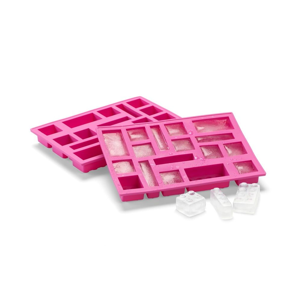 Růžová silikonová forma na led ve tvaru dílků LEGO® - Bonami.cz
