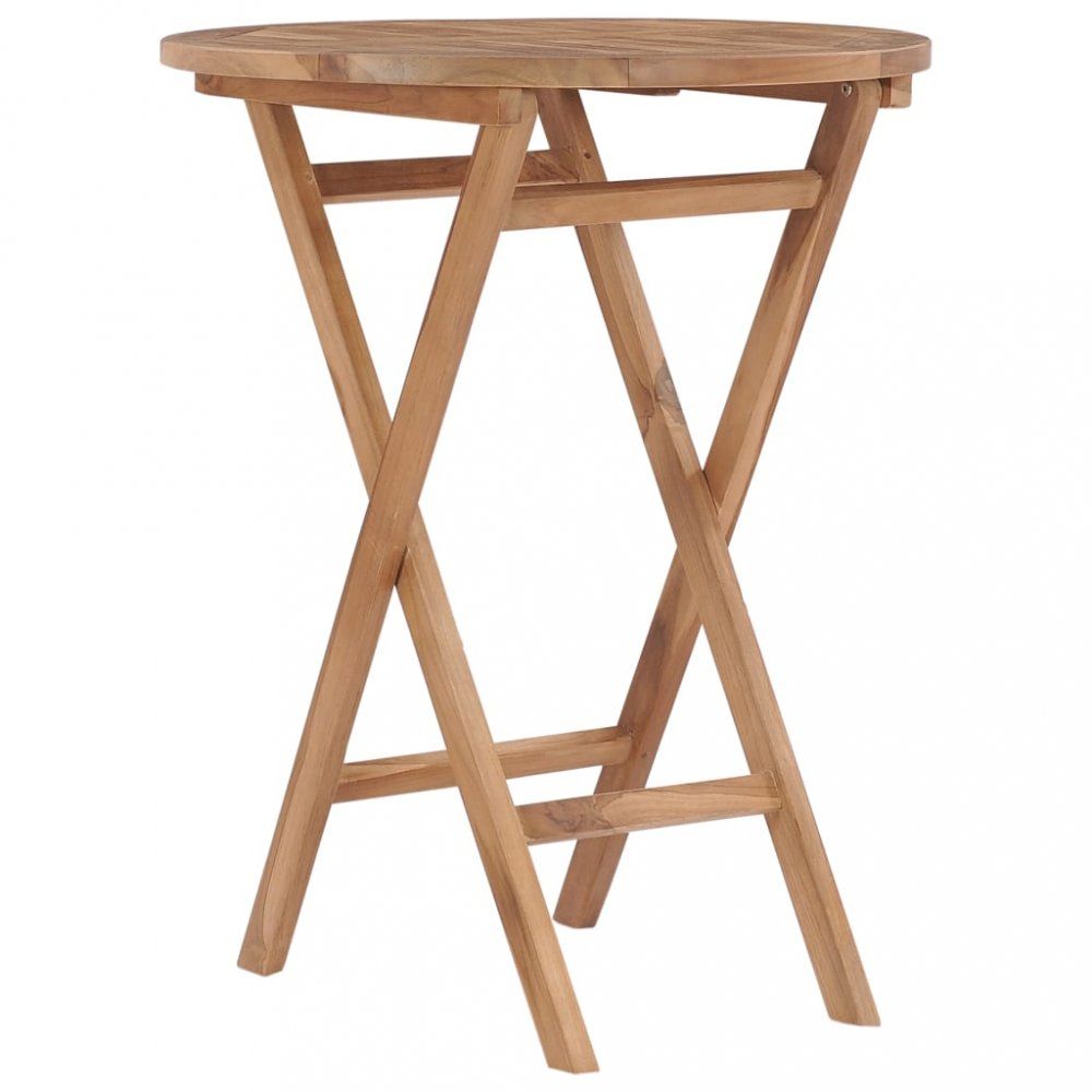 Skládací zahradní stolek 60 cm teakové dřevo Dekorhome - DEKORHOME.CZ