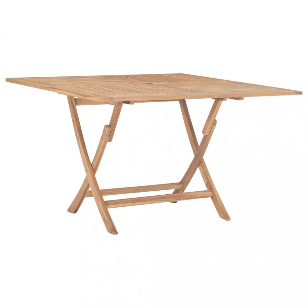 Skládací zahradní stůl 120x120 cm teakové dřevo Dekorhome - DEKORHOME.CZ