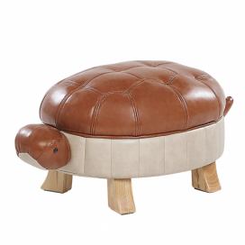 Hnědá stolička želva TURTLE