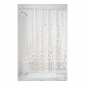 Průhledný sprchový závěs iDesign Confetti, 183 x 183 cm
