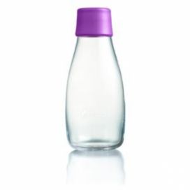 Fialová skleněná lahev ReTap s doživotní zárukou, 300 ml
