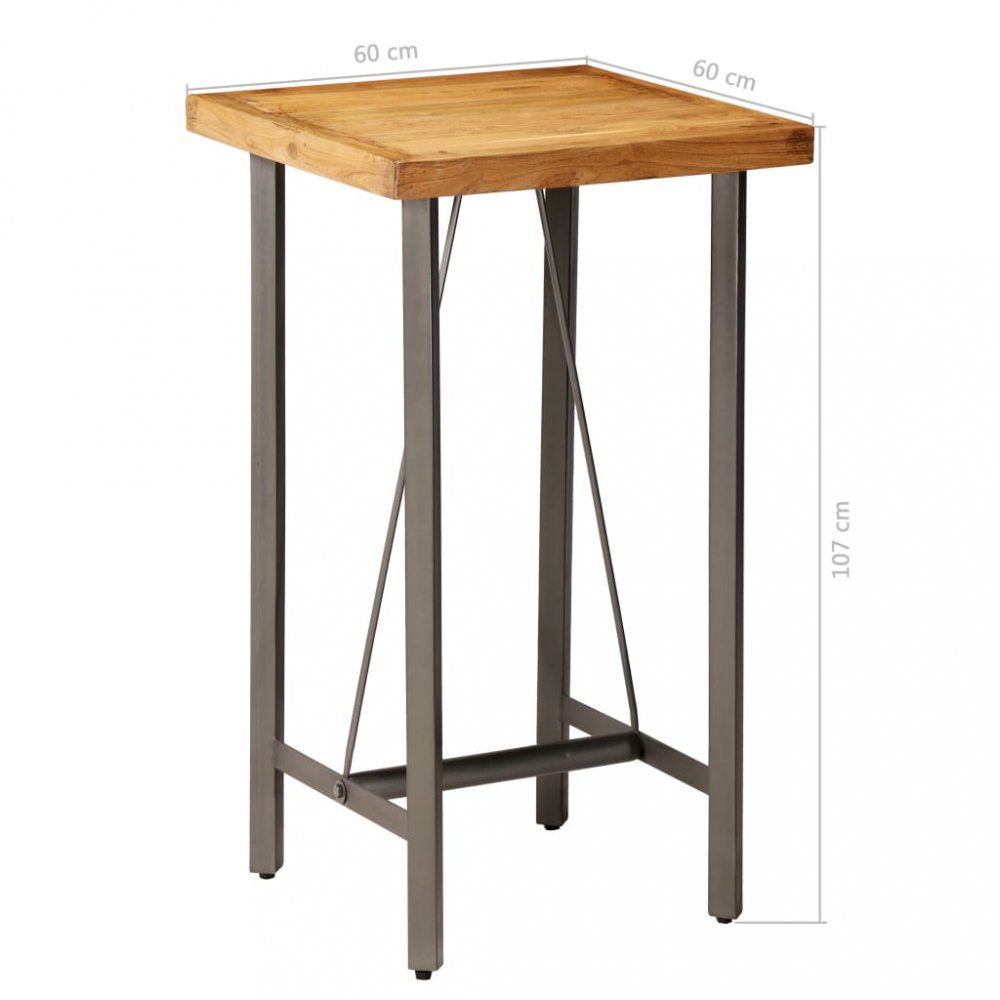 Barový stůl hnědá / černá Dekorhome 60x60x107 cm - DEKORHOME.CZ