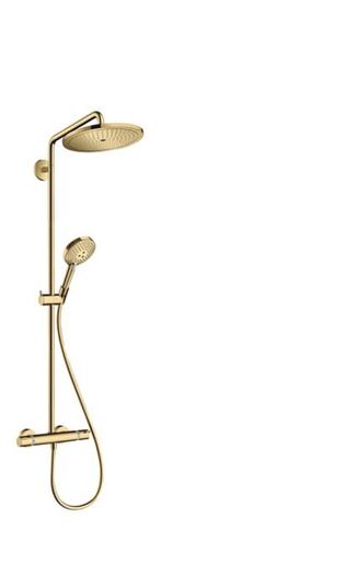 Sprchový systém Hansgrohe Croma-Select s termostatickou baterií leštěný vzhled zlata 26890990 - Siko - koupelny - kuchyně