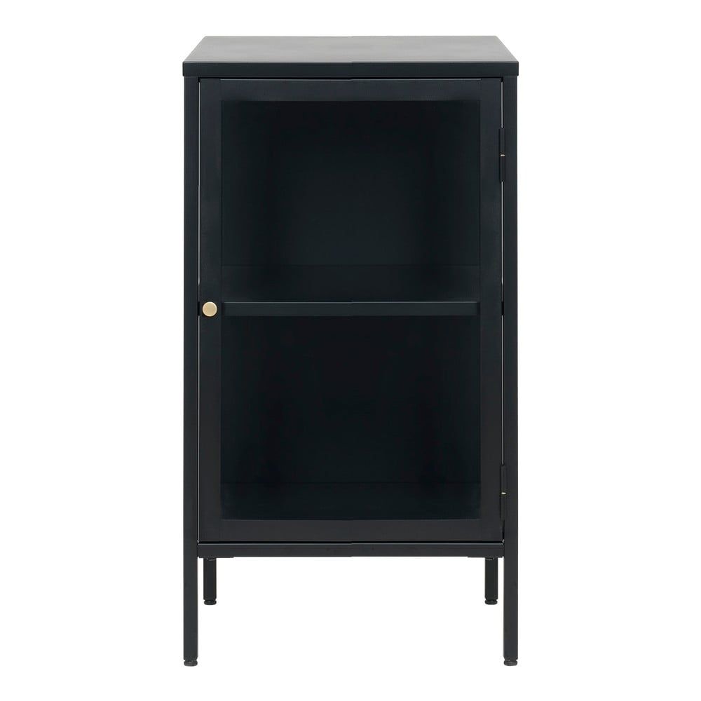 Černá vitrína Unique Furniture Carmel, výška 85 cm - Bonami.cz