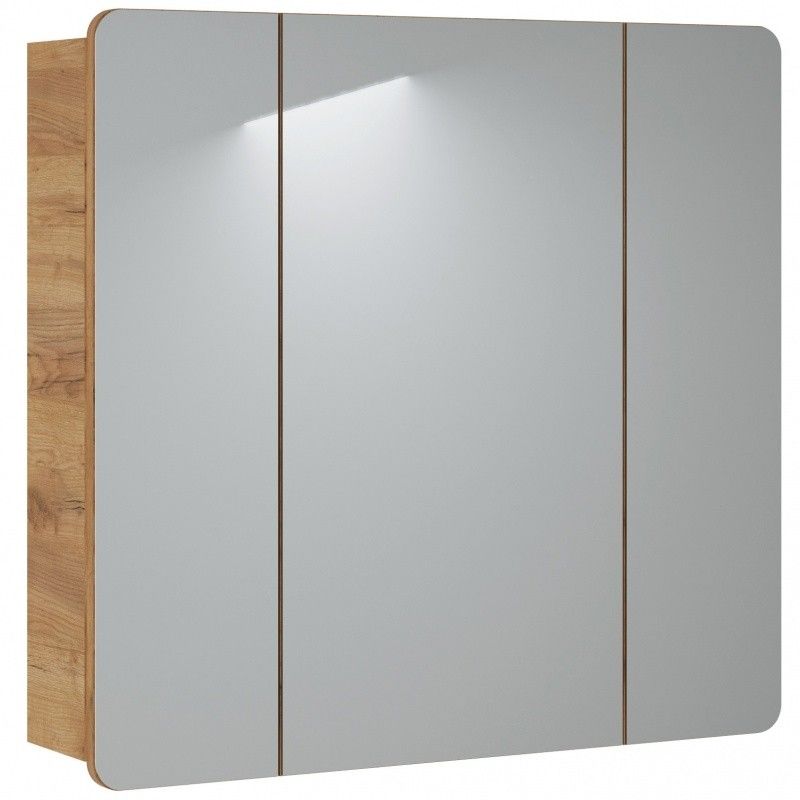 Comad Koupelnová skříňka se zrcadlem Capri 843 3D dub craft zlatý - Sedime.cz