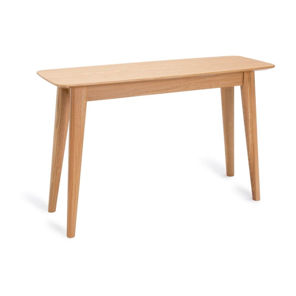 Konzolový stolek s nohami z dubového dřeva Unique Furniture Rho, 120 x 40 cm - Bonami.cz