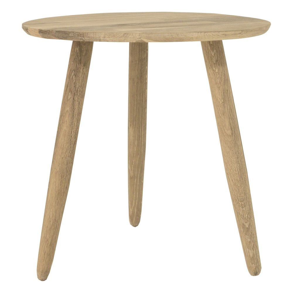 Odkládací stolek z dubového dřeva Canett Uno, ø 40 cm - Bonami.cz