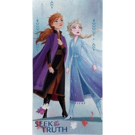 Dětský froté ručník Frozen Ledové Království Anna a Elsa 30x50 cm 