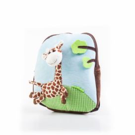   G21 batoh s plyšovou žirafou, modrý