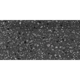 Schodovka RAKO Porfido černá 30x60 cm mat / lesk DCPSE812.1