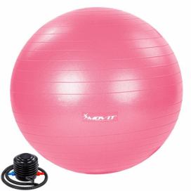 MOVIT MOVIT Gymnastický míč s nožní pumpou, 75 cm, růžový