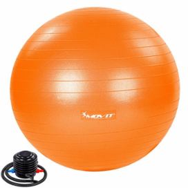 MOVIT Gymnastický míč s nožní pumpou, 55 cm, oranžový