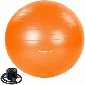 MOVIT Gymnastický míč s nožní pumpou, 85 cm, oranžový