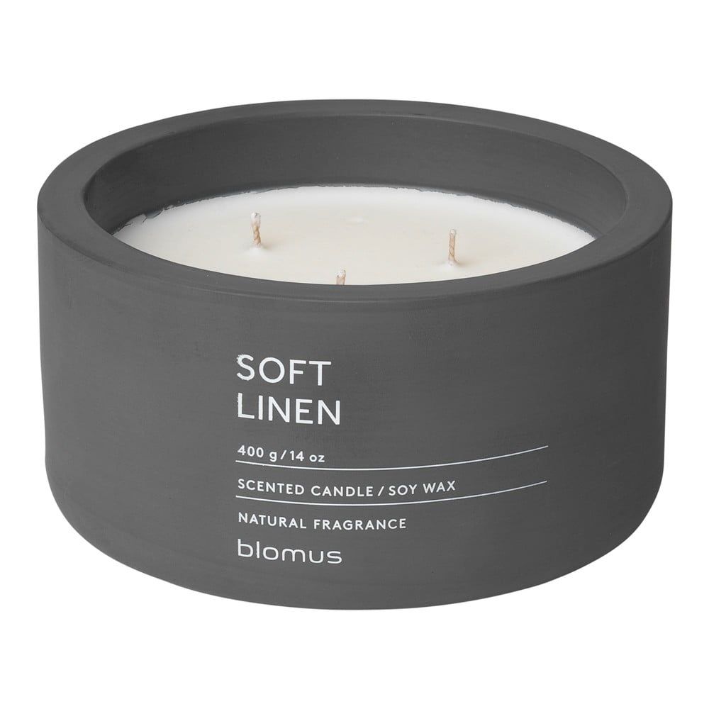 Vonná svíčka ze sojového vosku Soft Linen velká FRAGA BLOMUS - Bonami.cz