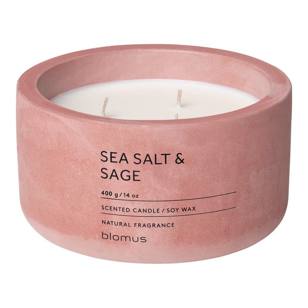 Vonná svíčka ze sojového vosku Sea Salt & Sage velká FRAGA BLOMUS - Bonami.cz