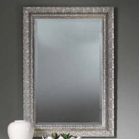Zrcadlo, broušené hrany - rám s aplikací stříbrné fólie Mdum