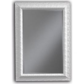 Zrcadlo, broušené hrany - rám v bílé barvě s aplikací zlata Mdum