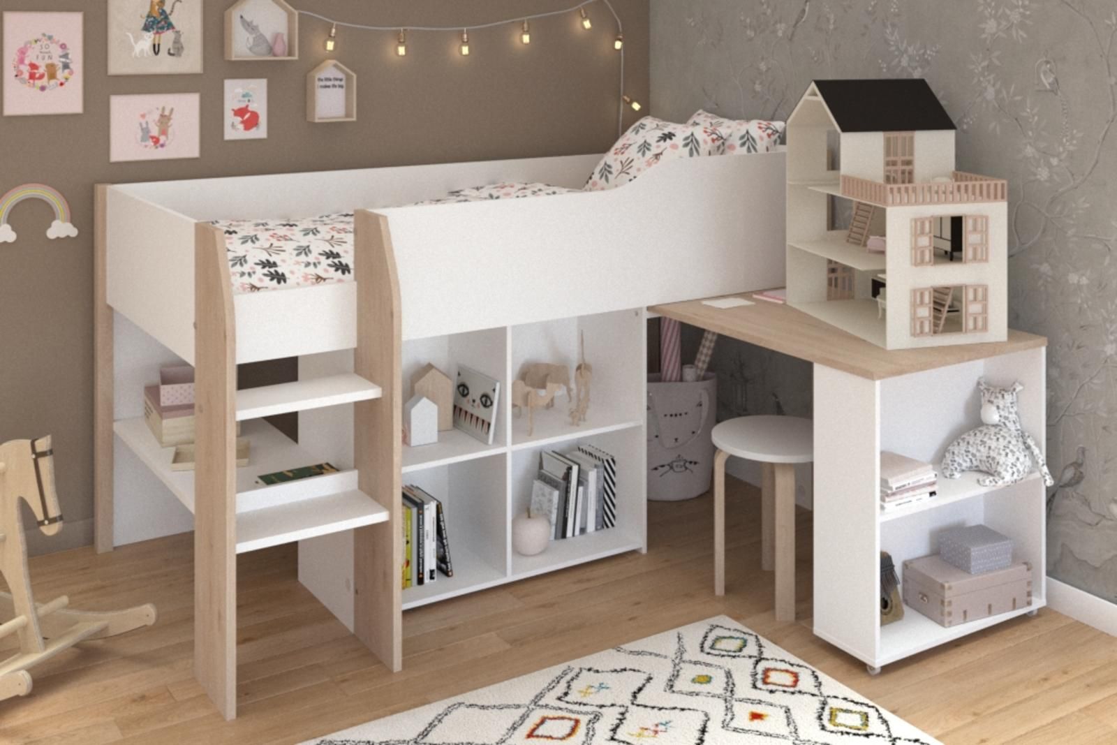 Aldo Multifunkční dětská postel pro holky Finland - Nábytek ALDO