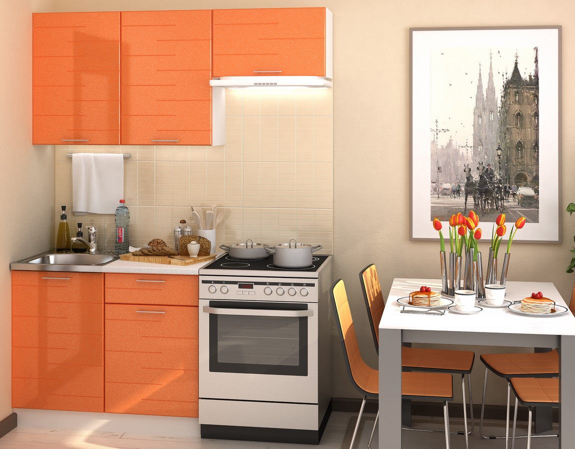 Casarredo Kuchyně TECHNO 160 oranžová metalic - NP-DESIGN, s.r.o.