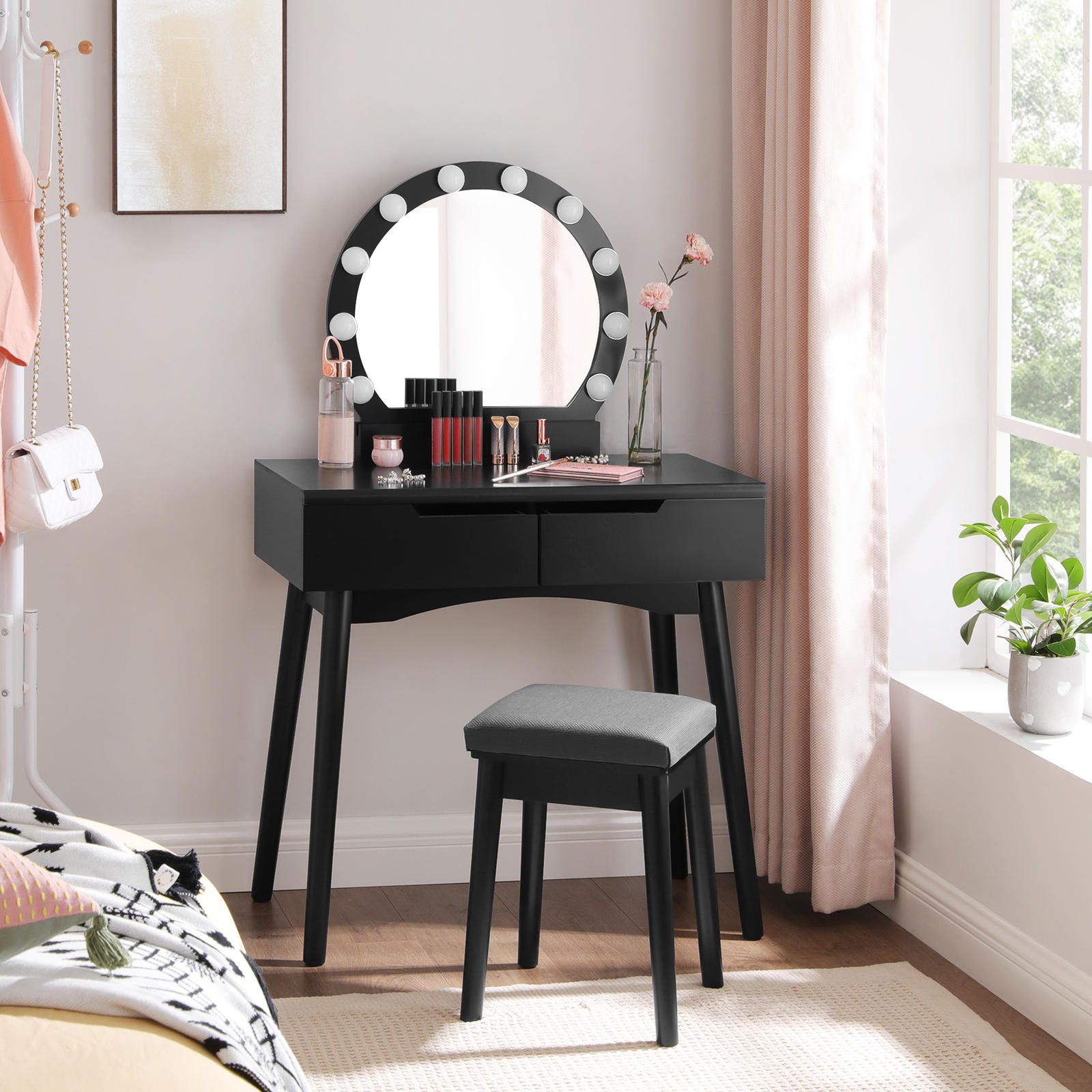 Aldo Toaletní stolek s taburetem v minimalistickém designu RDT - Nábytek ALDO