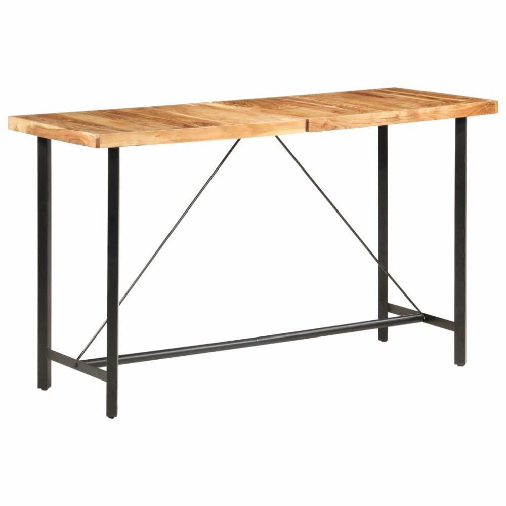 Barový stůl masivní dřevo / ocel Dekorhome - DEKORHOME.CZ