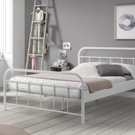 Aldo Kovová postel Boston bílá 140x200 cm