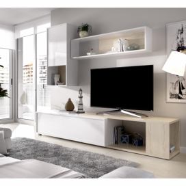 Aldo Designová obývací stěna, tři způsoby sestavení Obi glossy white