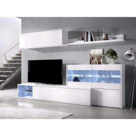 Aldo Obývací stěna, dva způsoby sestavení Uma glossy white