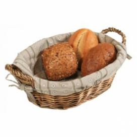 KESPER Košík na chléb oválný s textilní vložkou