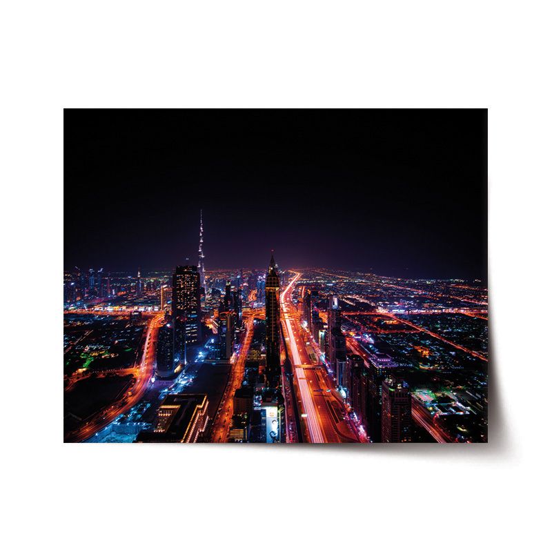Plakát SABLIO - Rozsvícené město 60x40 cm - E-shop Sablo s.r.o.