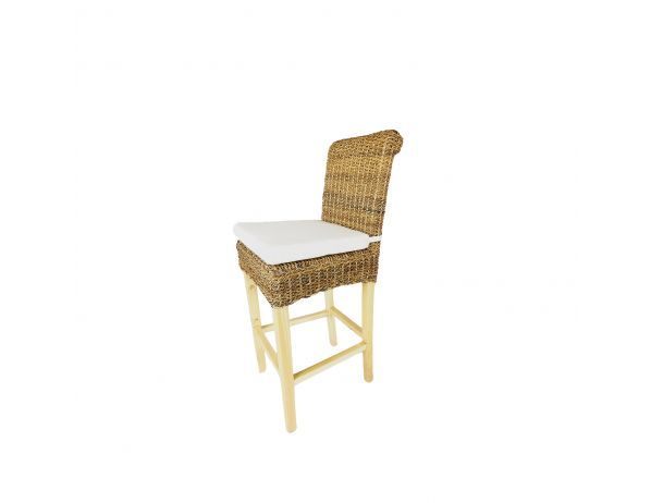 Barová židle LENKA - banánový list - konstrukce borovice - FORLIVING
