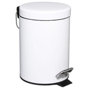 Odpadkový pedálový koš do koupelny,3 l, bílá barva, 24x17 cm - Favi.cz