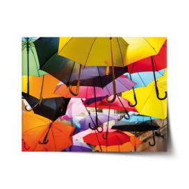 Plakát SABLIO - Deštníky 60x40 cm