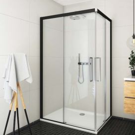 Sprchové dveře 100x205 cm pravá Roth Exclusive Line černá matná 560-100000P-05-02